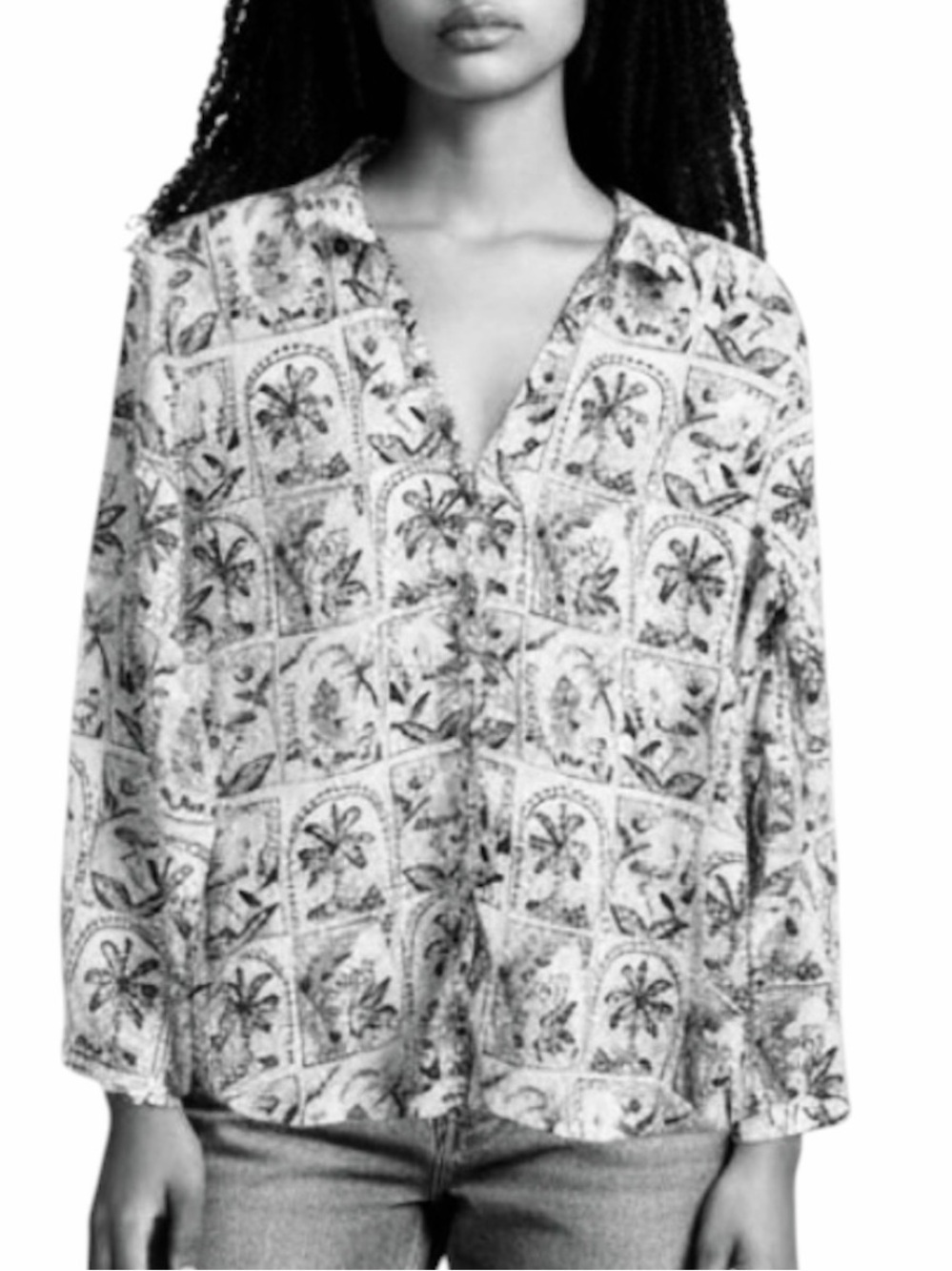 C&C California Tropical Linen Button Down Shirt - Picture 2 of 8